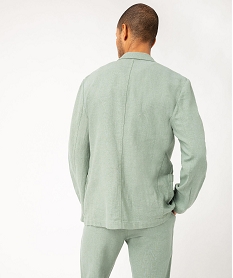 veste de costume homme en lin melange vert manteaux et blousonsE562501_3