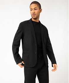 veste de costume homme en lin melange noir vesteE562601_2