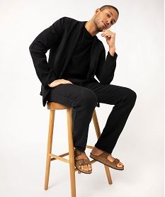 veste de costume homme en lin melange noir vesteE562601_4