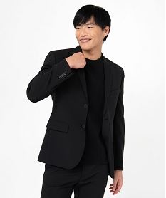 GEMO Veste de costume droite 2 boutons homme noir standard