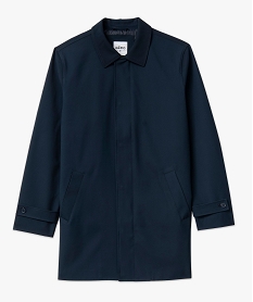 impermeable zippe mi-long homme bleu manteauxE562901_4