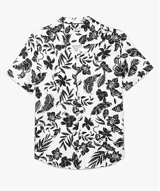 chemise manches courtes avec col cubain a motif tropical homme blancE564001_4