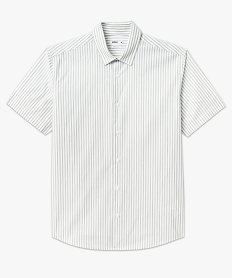 chemise manches courtes a rayures homme gris chemise manches courtesE565301_4