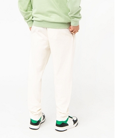 pantalon en maille jersey a plis homme blanc pantalonsE567001_3