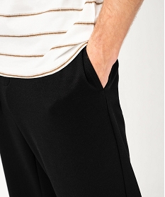 pantalon en maille avec ceinture ajustable homme noir pantalonsE567101_2