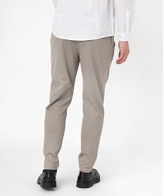 pantalon en maille avec ceinture ajustable homme beige pantalonsE567201_3