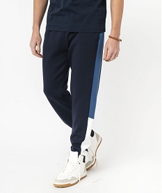 jogging en maille a bandes contrastantes homme bleu pantalonsE567801_2