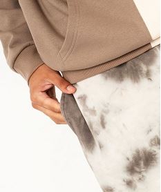 bermuda en maille motif tie and dye homme beigeE568401_2