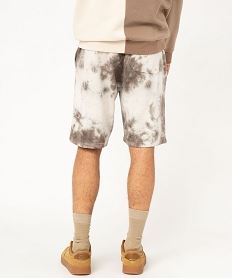 bermuda en maille motif tie and dye homme beigeE568401_3
