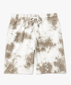 bermuda en maille motif tie and dye homme beigeE568401_4