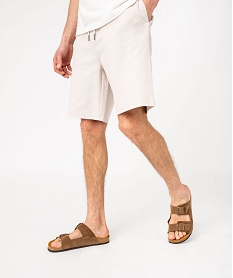bermuda en maille piquee a taille elastiquee homme beige shorts et bermudasE568501_2
