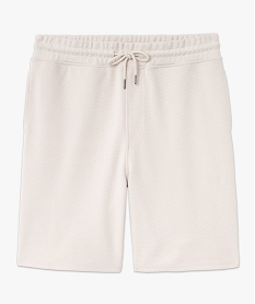 bermuda en maille piquee a taille elastiquee homme beige shorts et bermudasE568501_4
