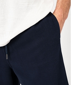 bermuda en maille piquee a taille elastiquee homme bleu shorts et bermudasE568601_2
