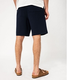 bermuda en maille piquee a taille elastiquee homme bleu shorts et bermudasE568601_3