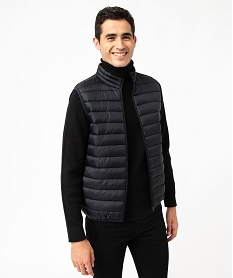 GEMO Doudoune sans manches légère à avec col montant homme noir standard