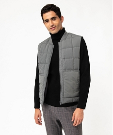 GEMO Doudoune sans manches à grandes poches kangourou homme gris standard
