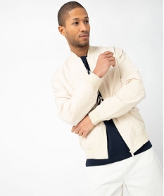 blouson bomber zippe leger homme beige manteaux et blousonsE570601_2