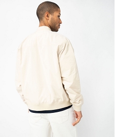 blouson bomber zippe leger homme beige manteaux et blousonsE570601_3