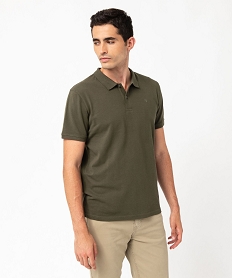 GEMO Polo à manches courtes en maille piquée homme Brun