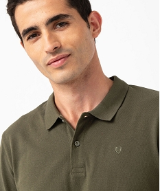 polo a manches courtes en maille piquee homme brun polosE570901_2