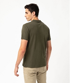 polo a manches courtes en maille piquee homme brun polosE570901_3
