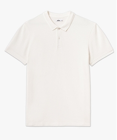 polo manches courtes en maille piquee homme blanc polosE572101_1