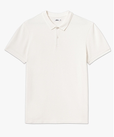 polo manches courtes en maille piquee homme blanc polosE572101_4