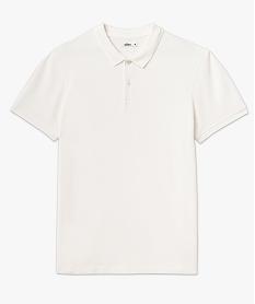 polo manches courtes en maille piquee homme blanc polosE572101_4