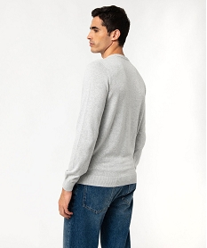 pull a col rond en coton homme gris pullsE573701_3