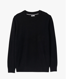 pull en maille texturee homme noir pullsE574401_4