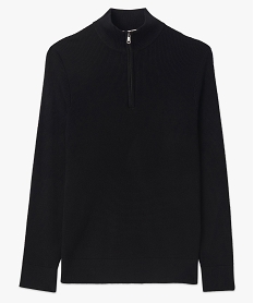 pull col camionneur maille fantaisie homme noir pullsE574601_4