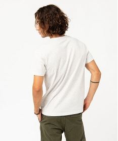 tee-shirt manches courtes col tunisien homme blanc tee-shirtsE575601_3