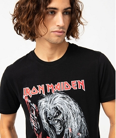 tee-shirt manches courtes imprime homme - iron maiden noir tee-shirtsE575901_2