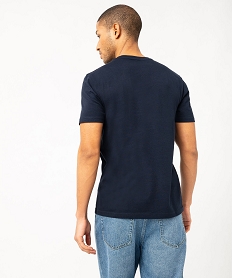 tee-shirt a manches courtes avec inscription vintage homme bleuE576201_3