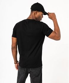 tee-shirt a manches courtes avec inscription homme noir tee-shirtsE576601_3