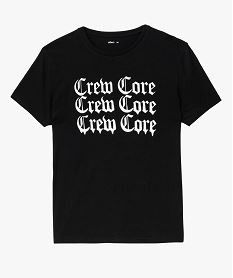 tee-shirt a manches courtes avec inscription homme noir tee-shirtsE576601_4