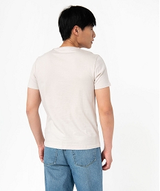 tee-shirt a manches courtes et col v homme beige tee-shirtsE576801_3