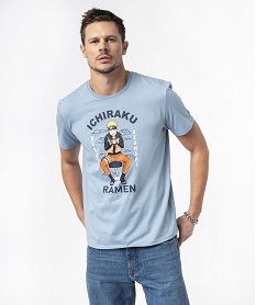 GEMO Tee-shirt manches courtes imprimé homme - Naruto Bleu