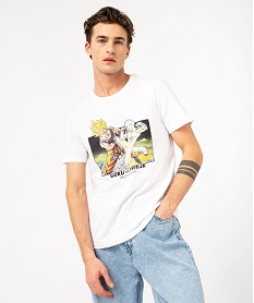 GEMO Tee-shirt à manches courtes avec motif manga homme - Dragon Ball Z Blanc