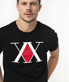 tee-shirt manches courtes imprime graphique homme - hunter x hunter noirE577901_2