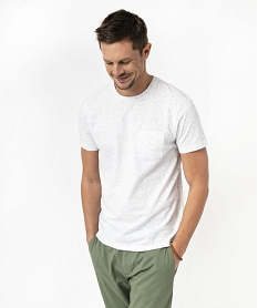 tee-shirt a manches courtes avec poche poitrine homme blanc tee-shirtsE578001_2