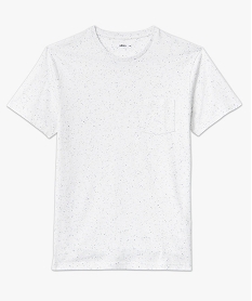 tee-shirt a manches courtes avec poche poitrine homme blanc tee-shirtsE578001_4