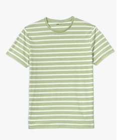 tee-shirt a manches courtes raye homme vert tee-shirtsE578201_4