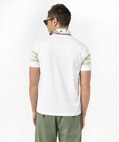 tee-shirt homme raye a manches courtes vert tee-shirtsE578601_3