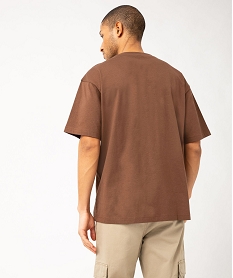 tee-shirt manches courtes col rond imprime skate homme brun tee-shirtsE579301_3