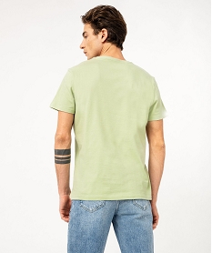 tee-shirt a manches courtes et col v homme vert tee-shirtsE580101_3