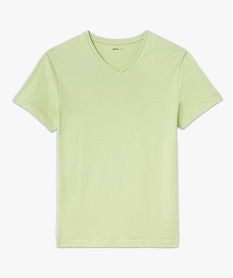 tee-shirt a manches courtes et col v homme vert tee-shirtsE580101_4