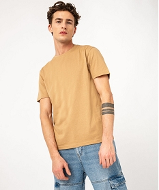 tee-shirt a manches courtes et col rond homme brun tee-shirtsE580301_1