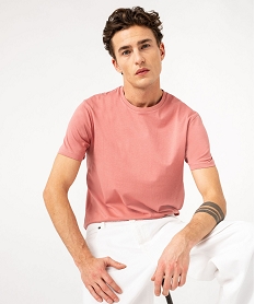 tee-shirt a manches courtes et col rond homme rose tee-shirtsE580401_1