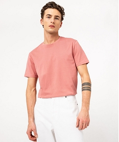 tee-shirt a manches courtes et col rond homme rose tee-shirtsE580401_2